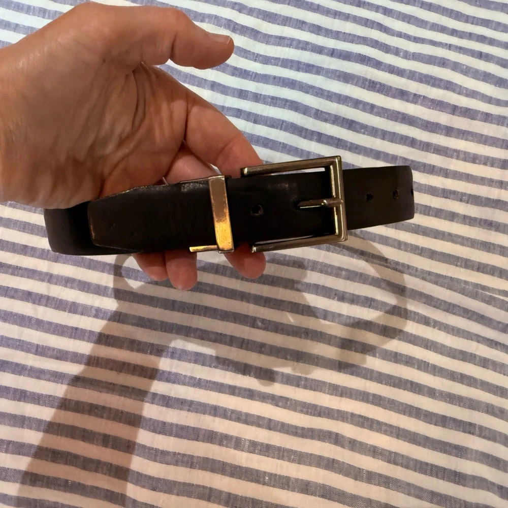 Chaps Kids Black & Brown Reversible Faux Leather Belt